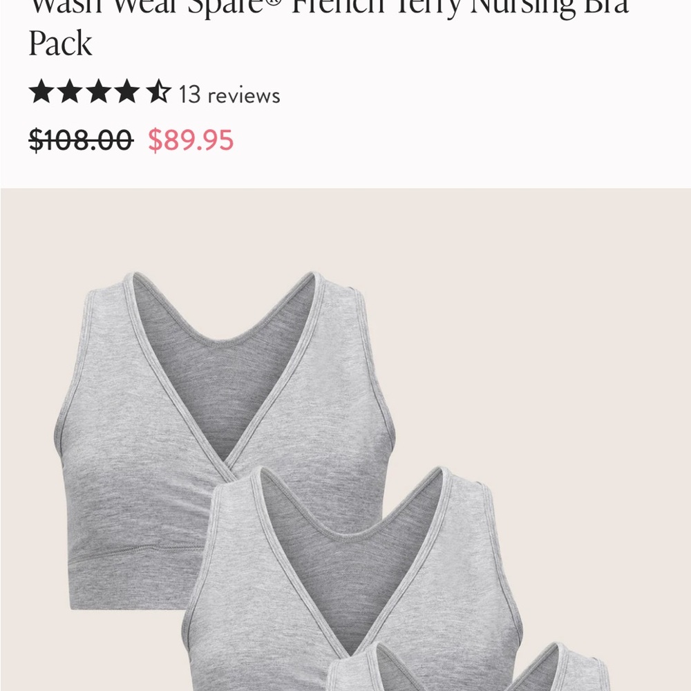 Kindred Bravely French Terry Nursing Bra - Wash Wear Spare